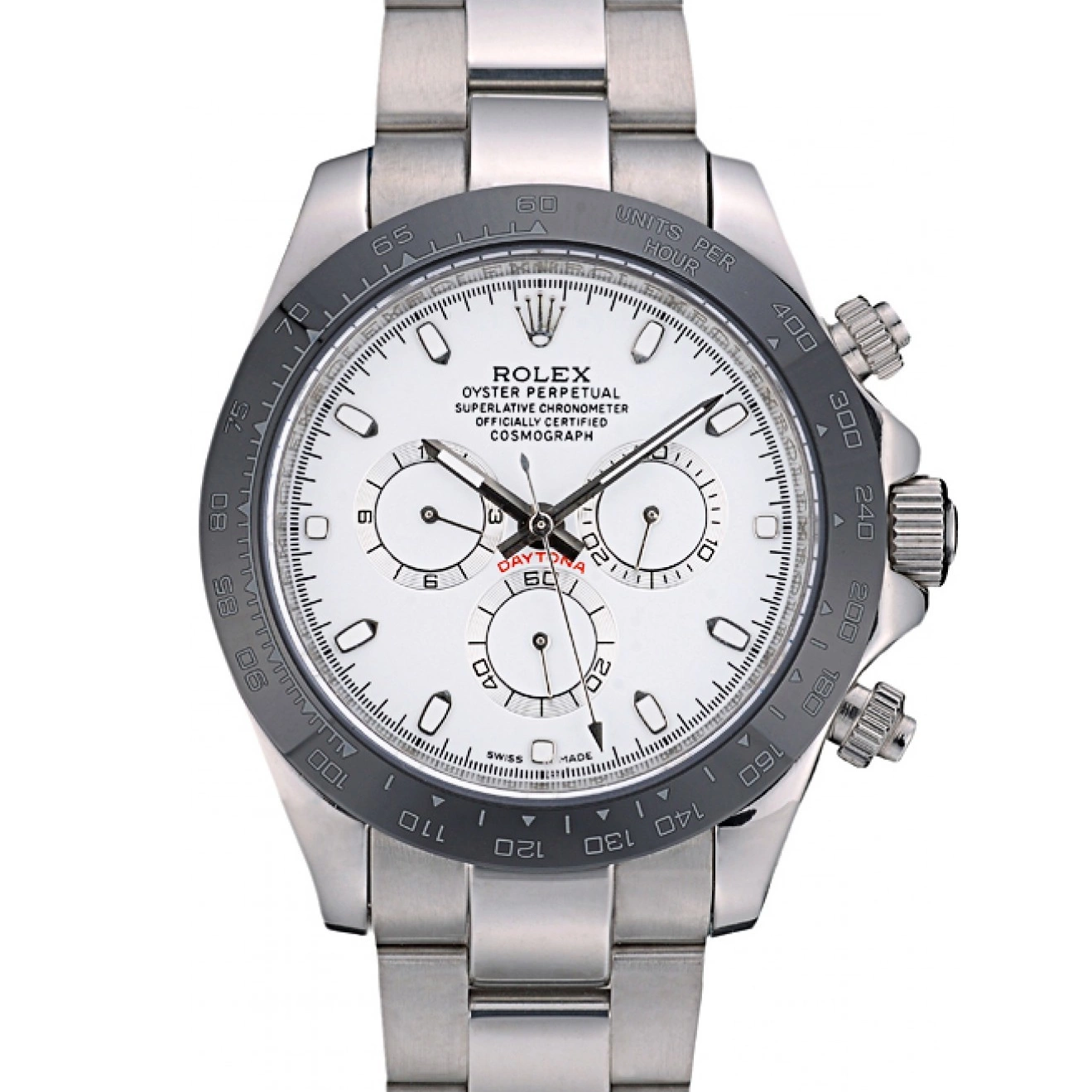 Aaa replica watch Tachymeter Strap Black Ceramic Dial Steep White Stainless 80249 Rolex Daytona 0817